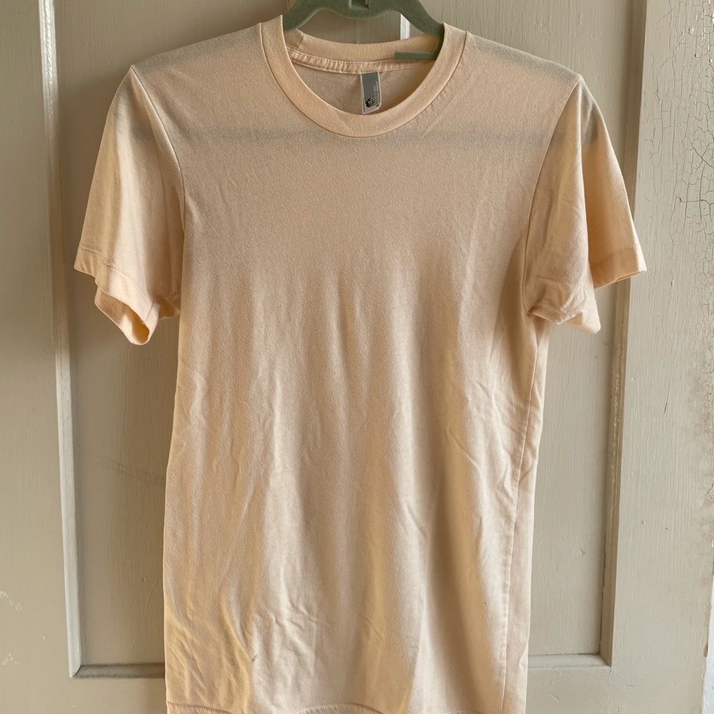 American Apparel cream chill tee